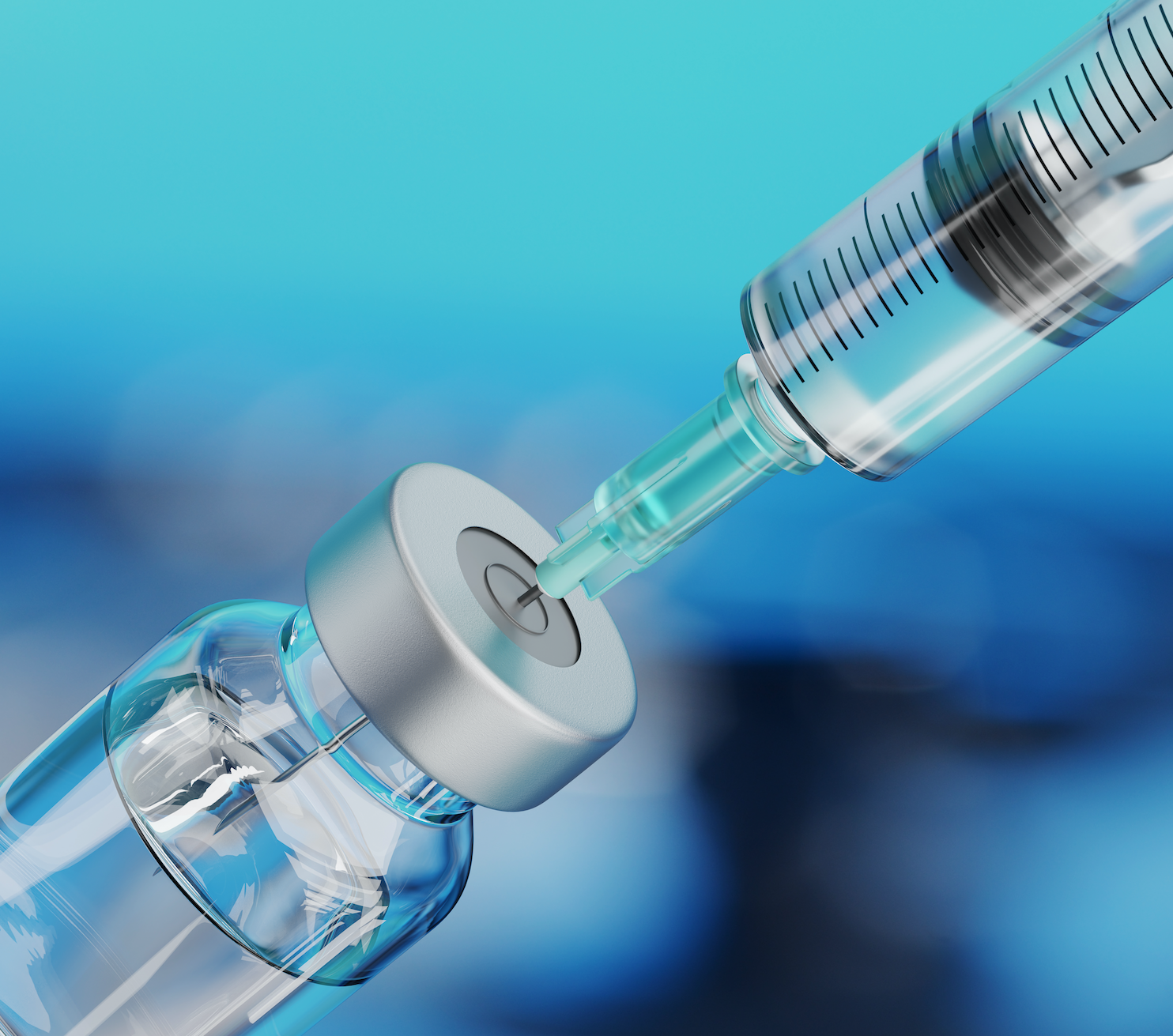 Injection bottle and needle
